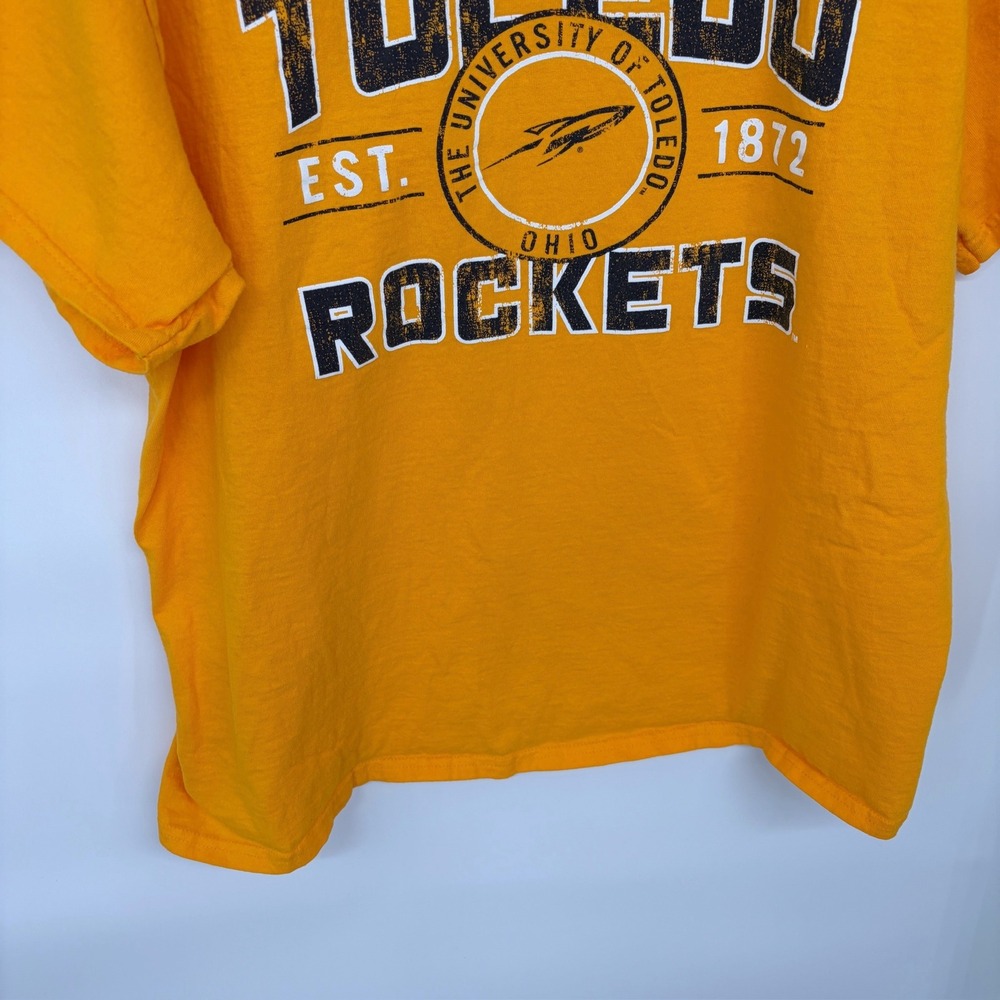 Yellow Toledo‎ Rockets T Shirt XL Men's MV Sport College NCAA Tee - Picture 3 of 6
